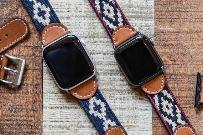 La Matera Apple Watch bands. ($145 each)