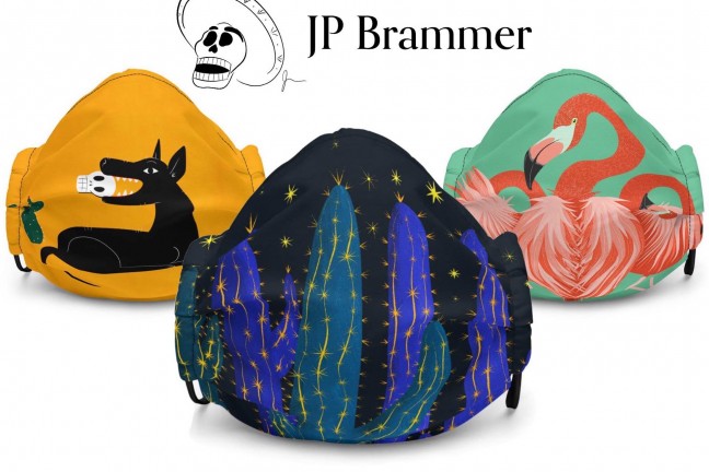 JP Brammer's artwork face masks. ($22 each)