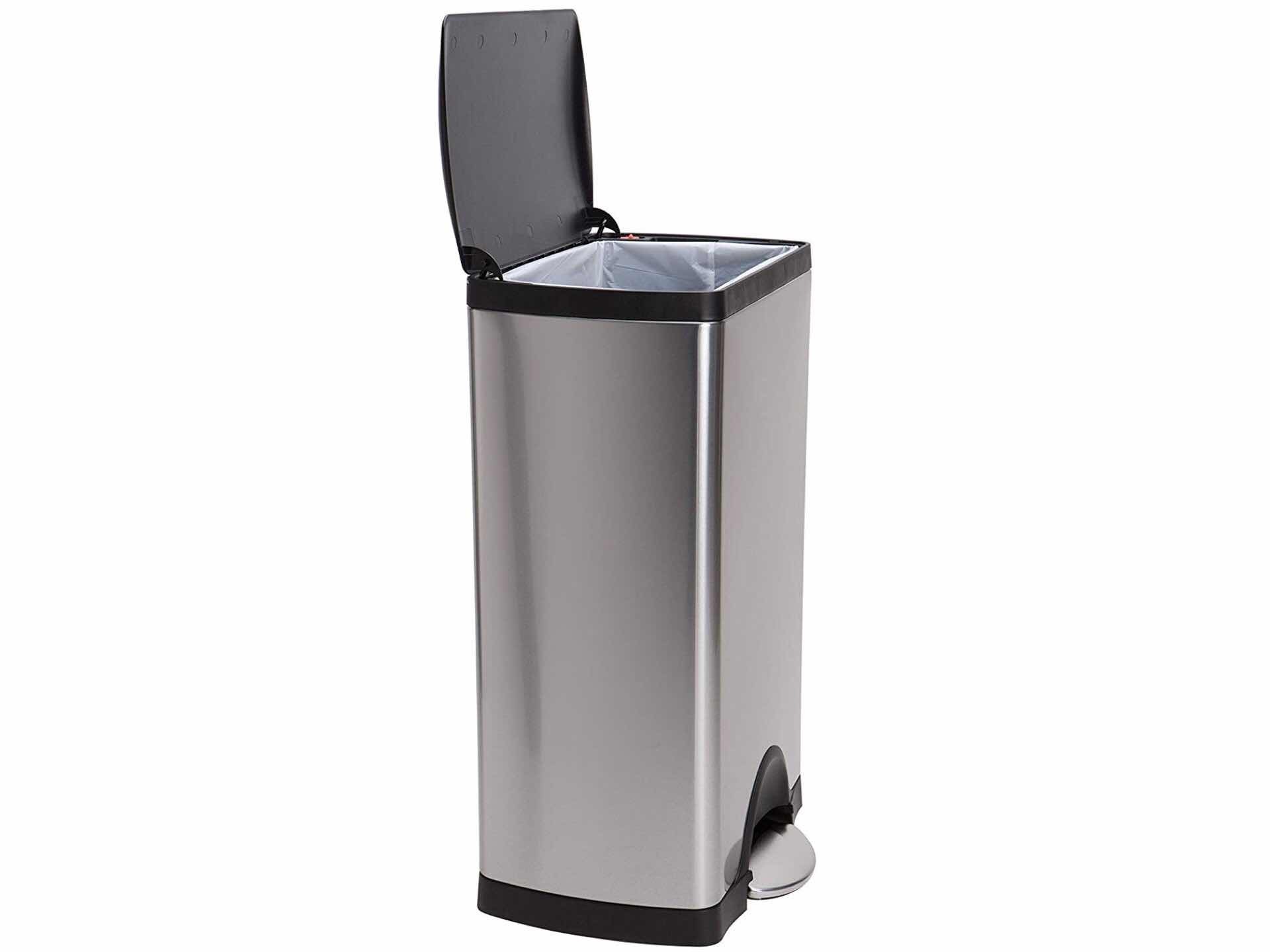 Simplehuman's stainless steel trash can. ($80)