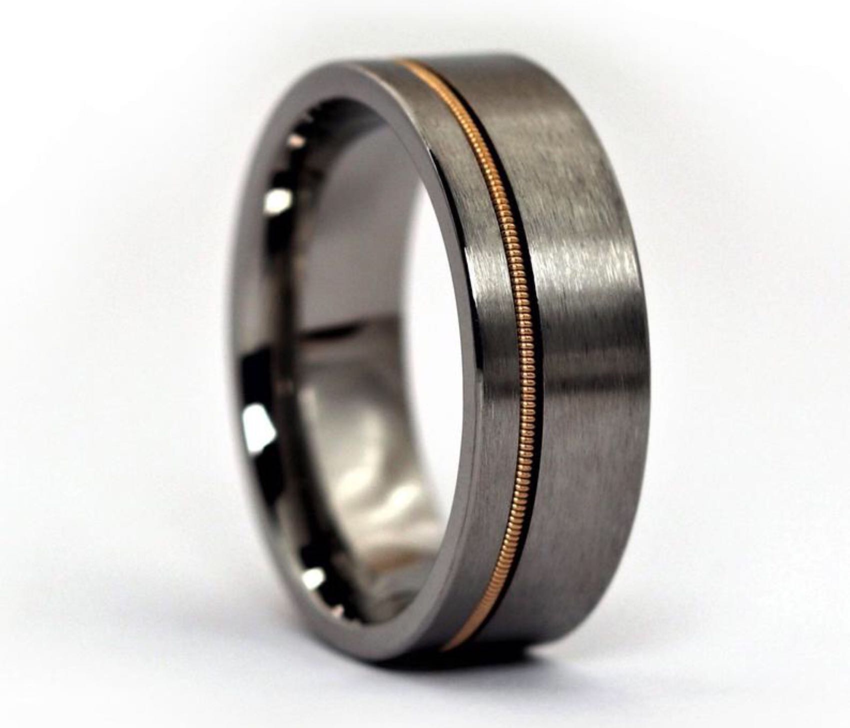 Anvil Rings guitar string ring. ($95 for black tungsten, $155 for titanium)