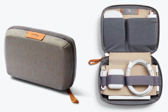 Bellroy Tech Kit Compact organizer pouch. ($55, available in a variety of colors/materials)