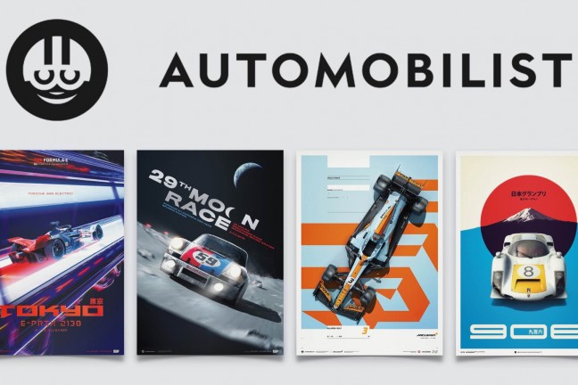 Automobilist motorsport-inspired posters. (Prices vary)