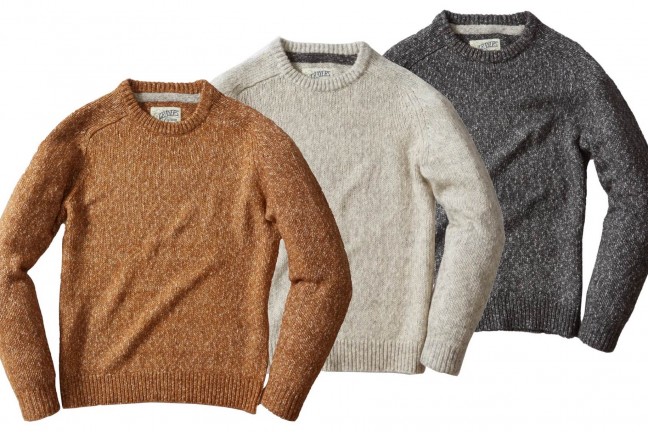 Grayers raglan-sleeved crewneck sweaters. ($165 each)