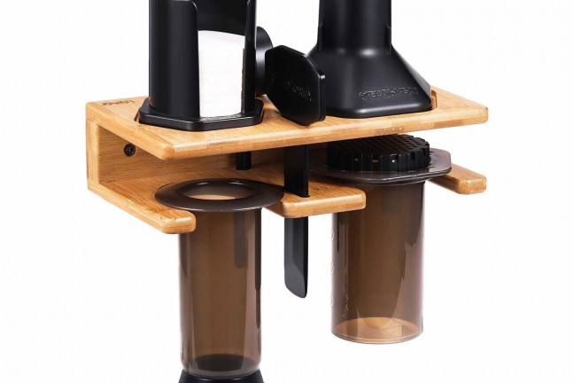 rusfol-polished-bamboo-wall-mounted-aeropress-organizer