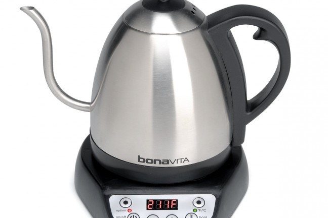 Bonavita's variable-temp gooseneck kettle. ($74)