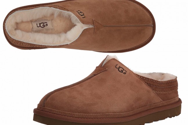 UGG “Neuman” men’s suede slippers. ($120 per pair)