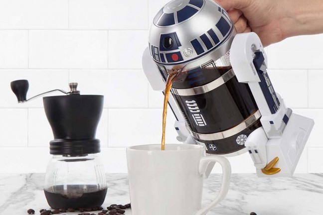 The R2-D2 Coffee Press will have you in first-class condition every morning. ($40)