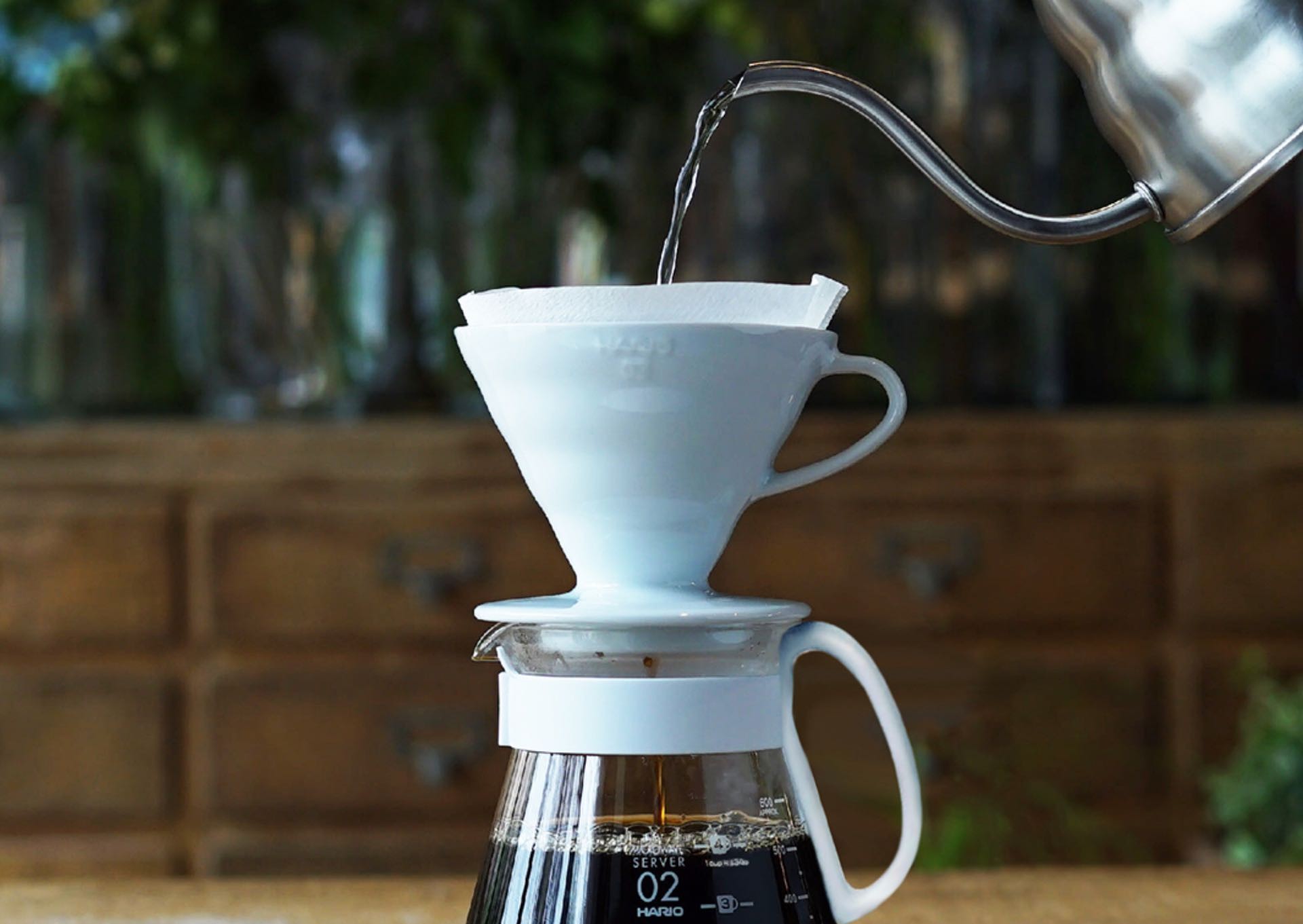 The ceramic Hario V60 pour-over cone. ($23)