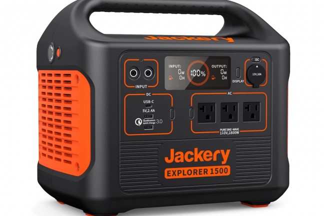 Jackery Explorer 1500 portable power station. ($1,599)