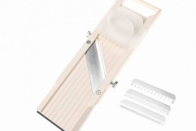 The Japanese-made Benriner mandoline slicer. ($49–$63, depending on size)