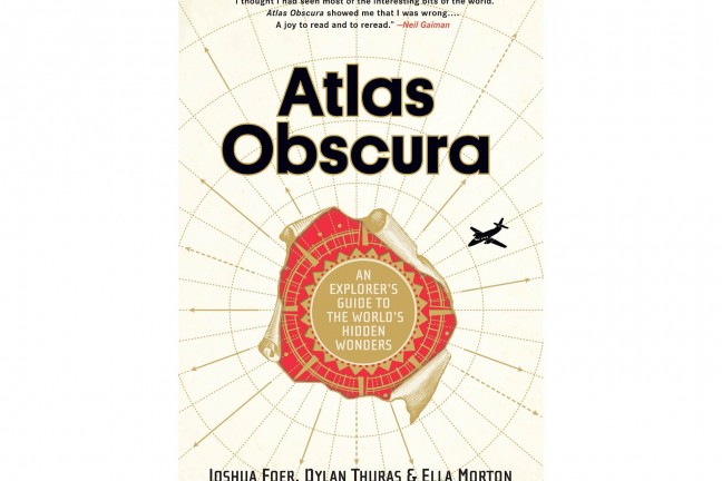 The Atlas Obscura book by Joshua Foer, Dylan Thuras, and Ella Morton.