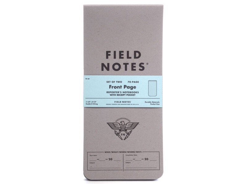 The Field Notes "Front Page" reporter's notebook. ($13 per two-pack)