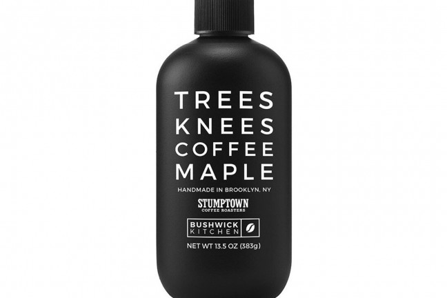 Bushwick Kitchen's "Trees Knees" coffee maple syrup. ($14 per 13.5oz bottle)