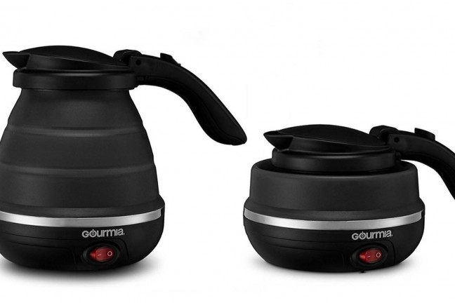 Gourmia foldable travel kettle. ($28 for black, $25 for white)