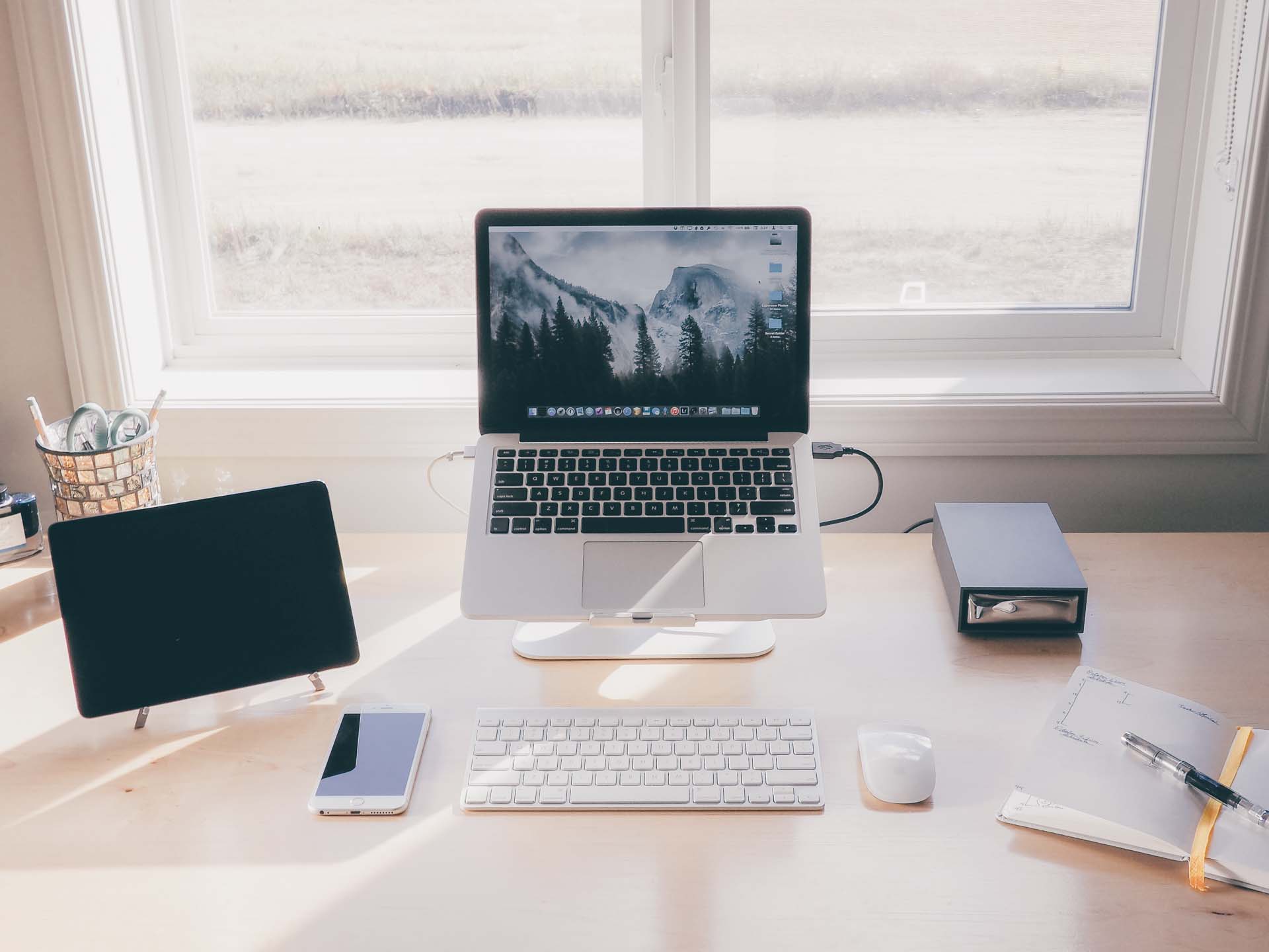 Josh Ginter's organized desk